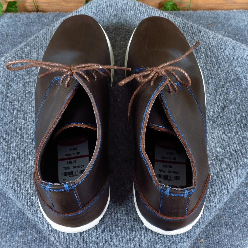 Robert Wayne‎ 44430 Mens Chukka Boots Size 11.5D Casual Brown Leather Sneakers